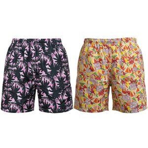 Men’s 2-Pack Quick-Dry Swim Trunks Mesh Liner Beach Board Swim Shorts, 2-Pockets